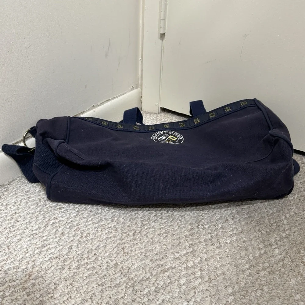 Vintage Warden Brooks Merrill Lynch Bull Wall Street Canvas Bankers Duffel Bag